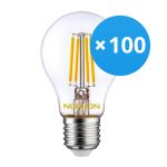 Mehrfachpackung 100x Noxion Lucent LED E27 Birne Fadenlampe Klar 4.5W 470lm - 822-827 Dim To Warm | Dimmbar - Ersatz für 40W